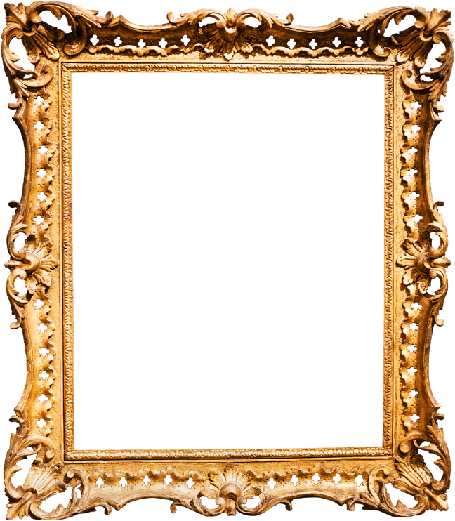 Vertical Baroque Wooden Picture Frame
