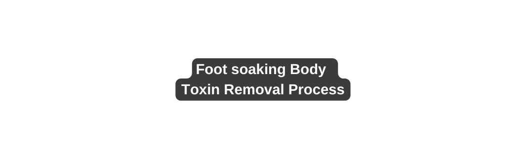 Foot soaking Body Toxin Removal Process